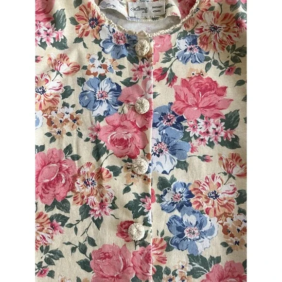 VTG Lanz Floral Blouse Cottagecore Boho Shabby Chic Retro Garden (modificated) - Picture 6 of 12